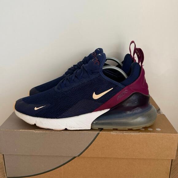 Nike Air Max 270 Blue Void /Purple Women Running Sneakers - SZ 9.5 - Picture 2 of 16